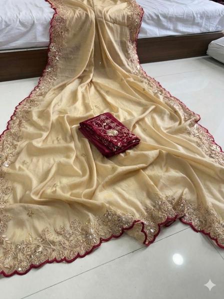 Vastrangan gunjan saree fall wholesale price in surat